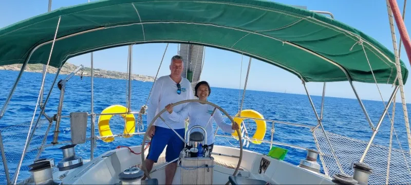 Edisa, a Beneteau First 45 F5 sailboat at Rhodes, Greece