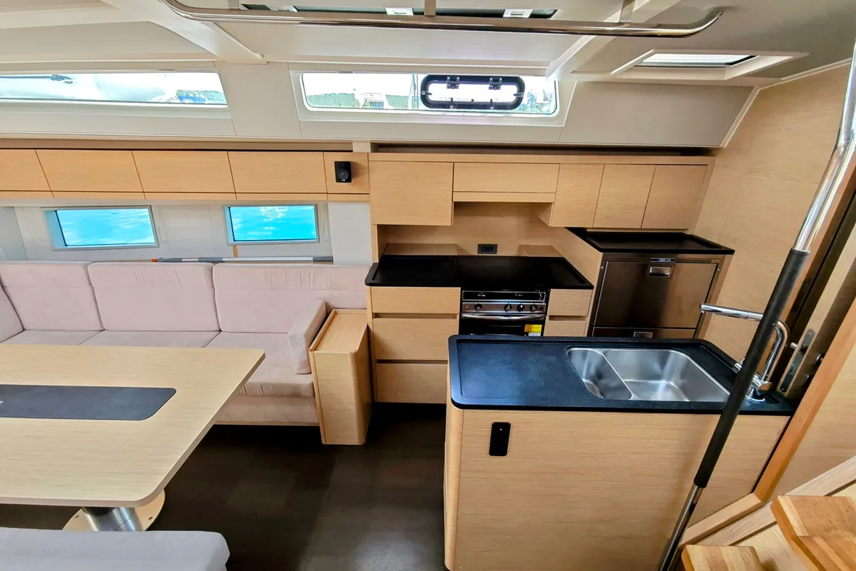 Galley of Lady Ardea, a Hanse 548 sailboat at Općina Sukošan, Croatia