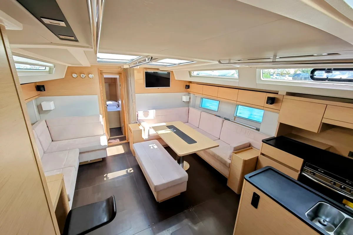 Salon of Lady Ardea, a Hanse 548 sailboat at Općina Sukošan, Croatia