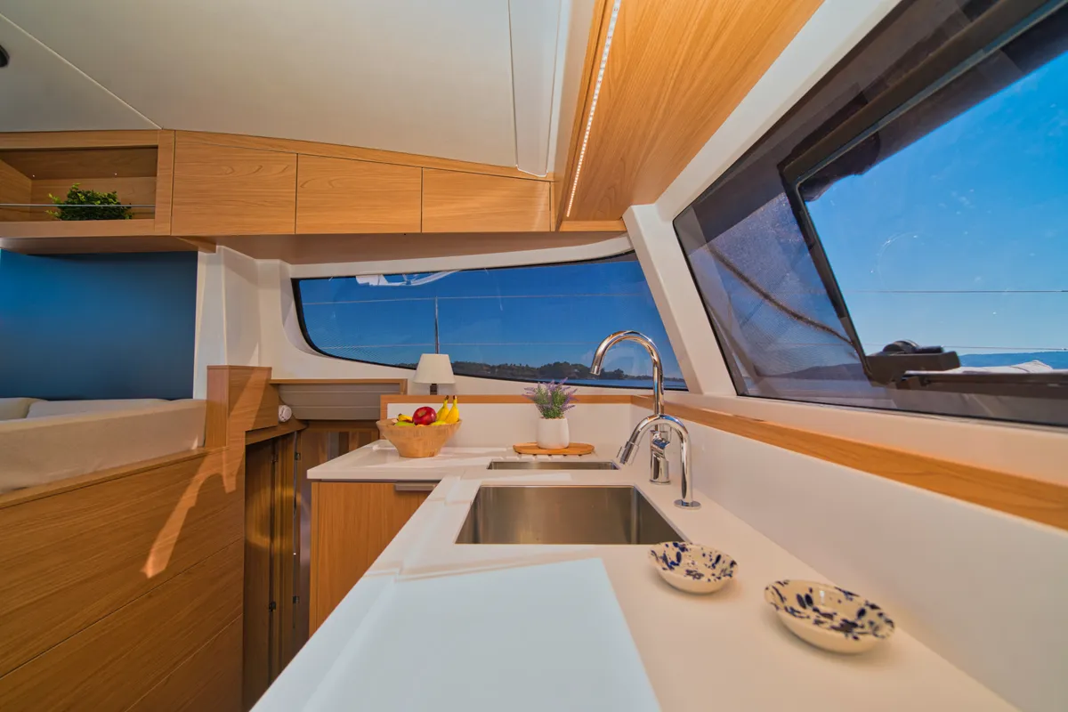 ZOIE, a Bali Catsmart catamaran at Kontokali, Greece
