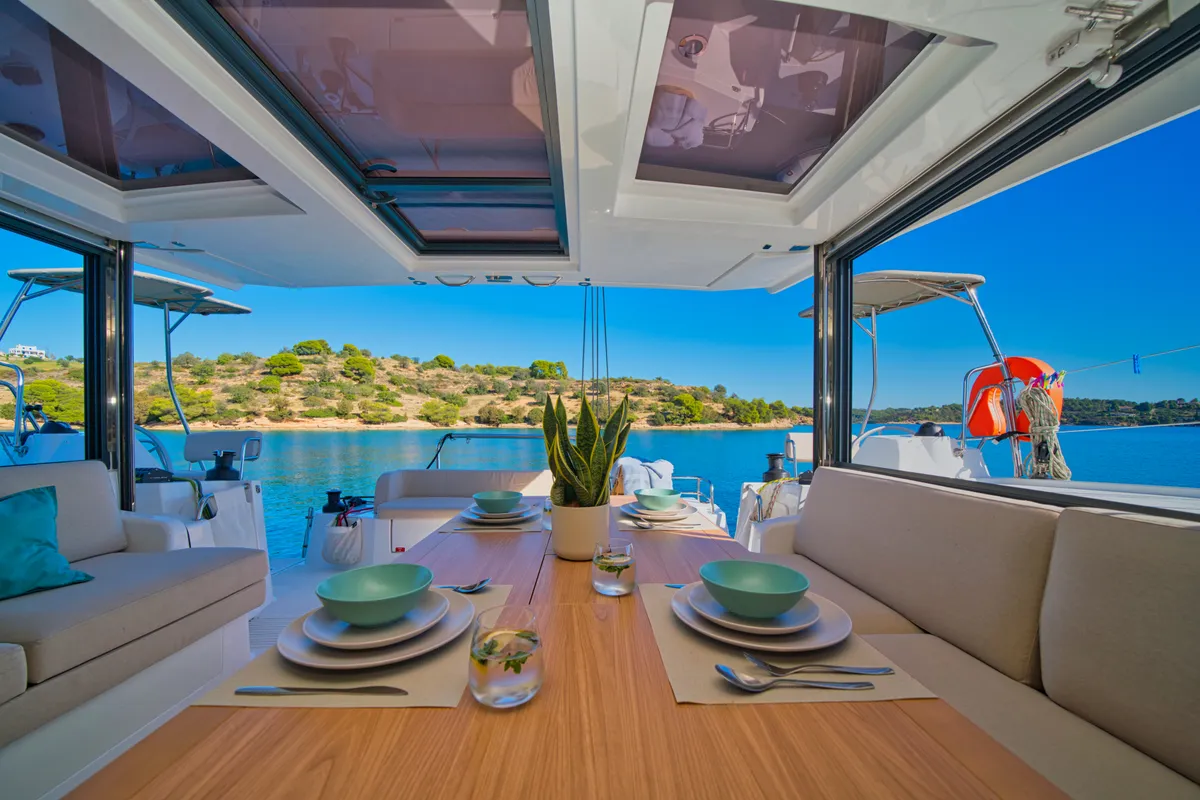 ZOIE, a Bali Catsmart catamaran at Kontokali, Greece