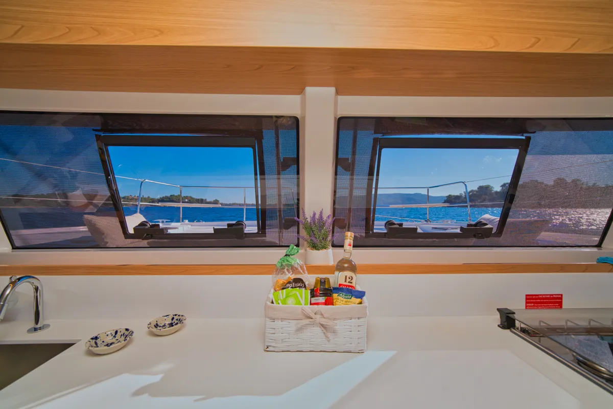 ZOIE, a Bali Catsmart catamaran at Kontokali, Greece