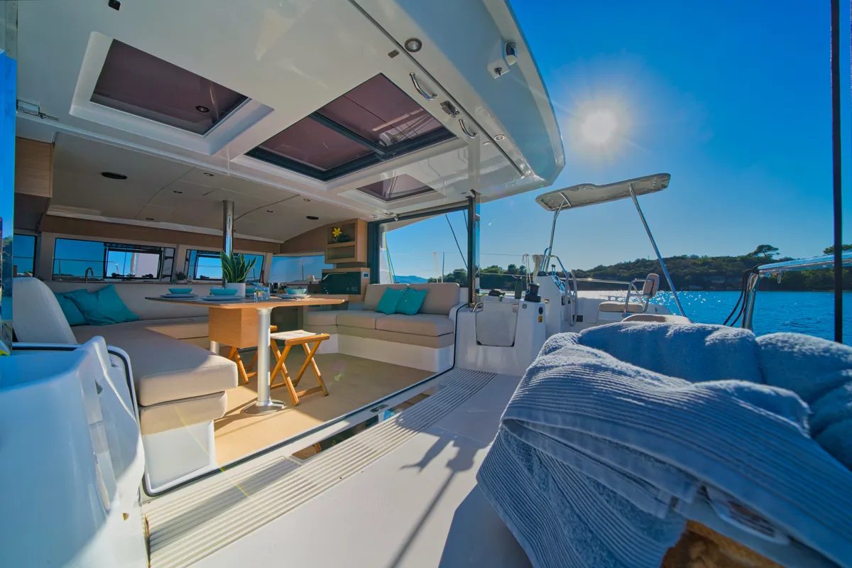 ZOIE, a Bali Catsmart catamaran at Kontokali, Greece
