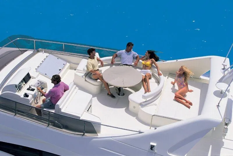 Mary, a Ferretti Yachts 68 motor yacht at Rhodes, Greece