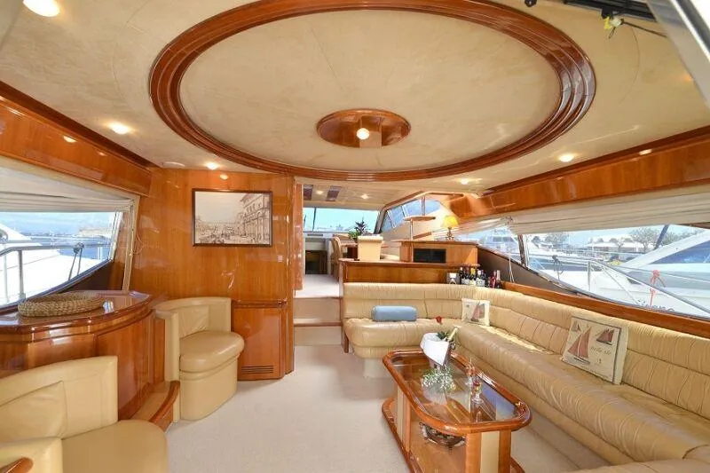 Mary, a Ferretti Yachts 68 motor yacht at Rhodes, Greece