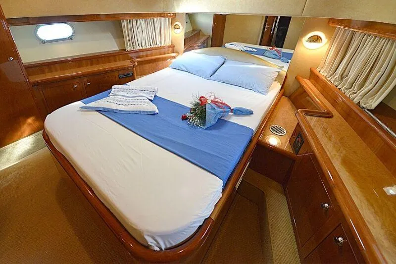 Mary, a Ferretti Yachts 68 motor yacht at Rhodes, Greece