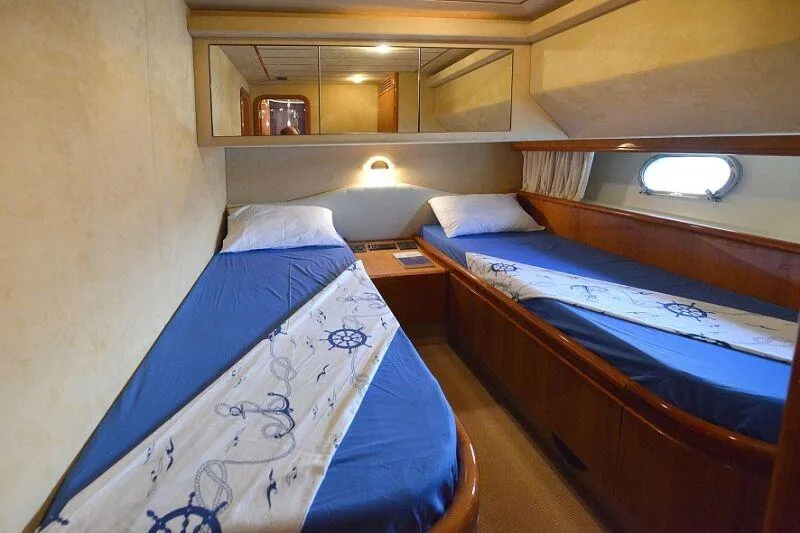 Mary, a Ferretti Yachts 68 motor yacht at Rhodes, Greece
