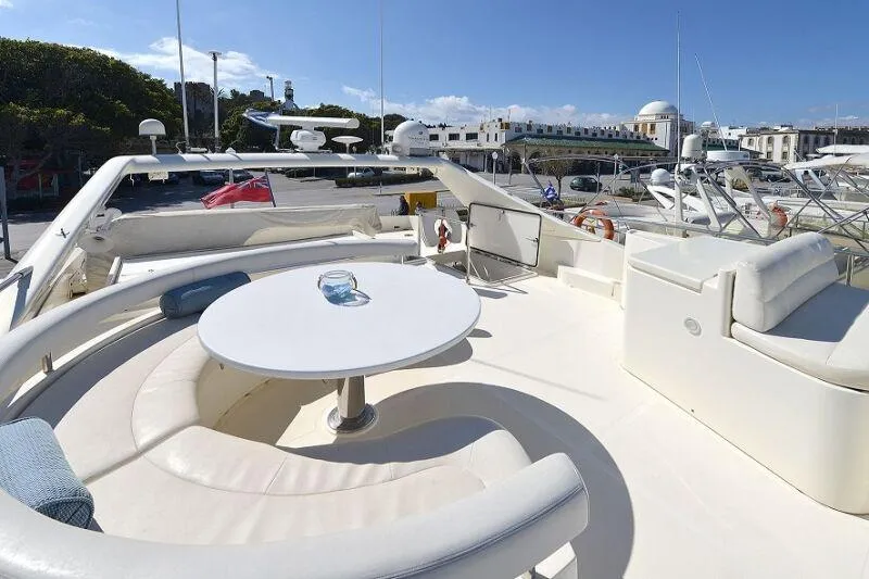 Mary, a Ferretti Yachts 68 motor yacht at Rhodes, Greece
