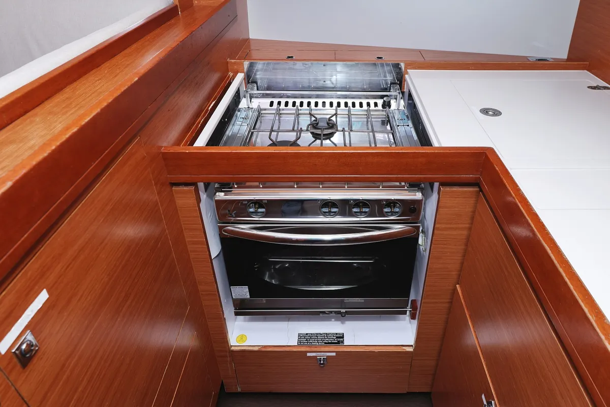 Galley of Lateja, a Dufour 520 GL sailboat at Grad Trogir, Croatia
