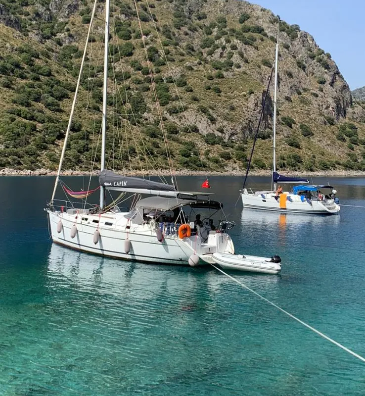 Lapin, a Beneteau Cyclades 39 sailboat at Fethiye, Turkey