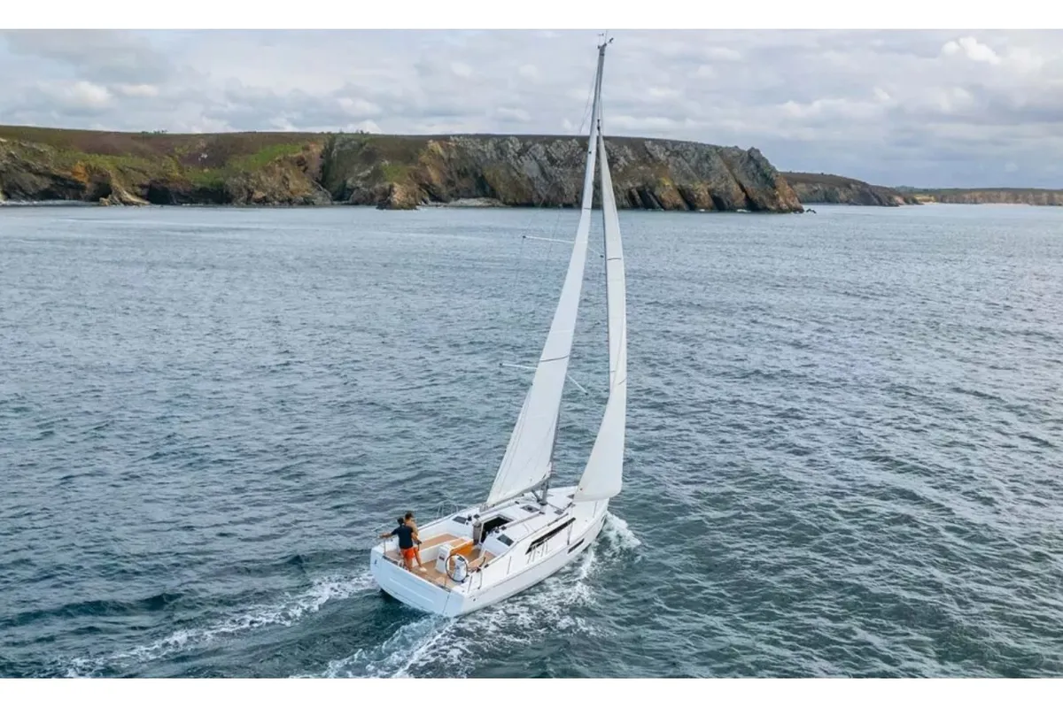 Exterior view of Silene, a Beneteau Oceanis 37.1 sailboat at Olbia, Italy