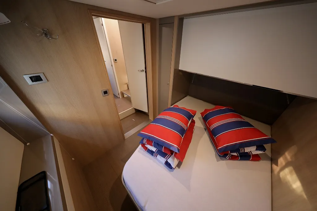 Cabin on Lalounge, a Bali 5.4 catamaran at Općina Rogoznica, Croatia