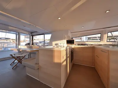 Galley of Lalounge, a Bali 5.4 catamaran at Općina Rogoznica, Croatia
