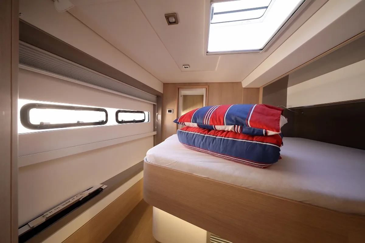 Cabin on Lalounge, a Bali 5.4 catamaran at Općina Rogoznica, Croatia