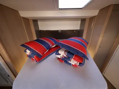 Cabin on Lalounge, a Bali 5.4 catamaran at Općina Rogoznica, Croatia