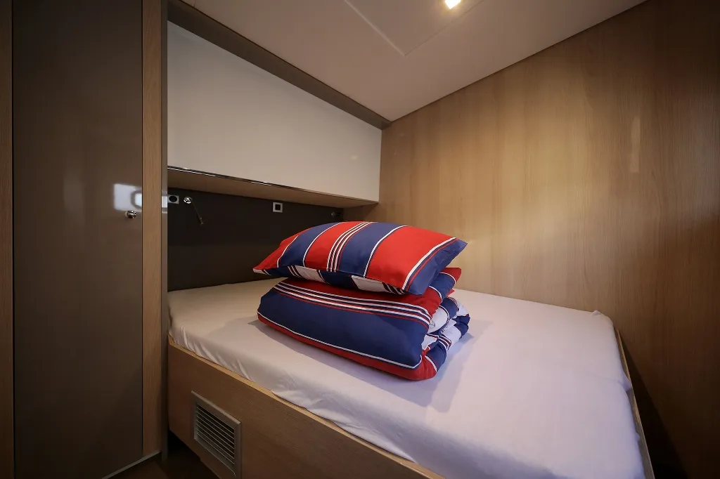 Cabin on Lalounge, a Bali 5.4 catamaran at Općina Rogoznica, Croatia