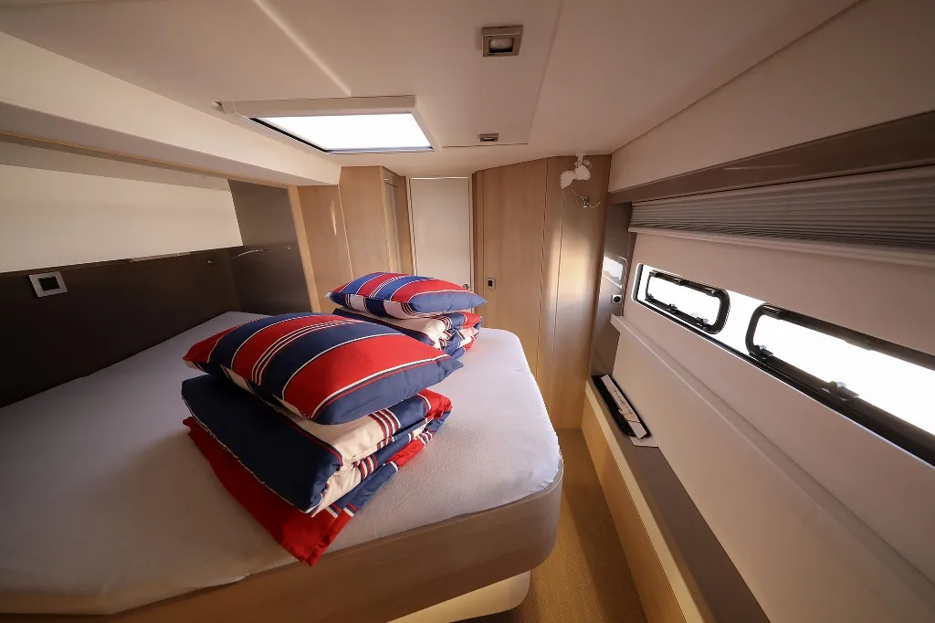 Cabin on Lalounge, a Bali 5.4 catamaran at Općina Rogoznica, Croatia
