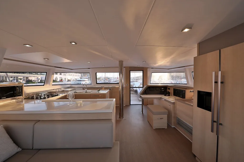 Galley of Lalounge, a Bali 5.4 catamaran at Općina Rogoznica, Croatia