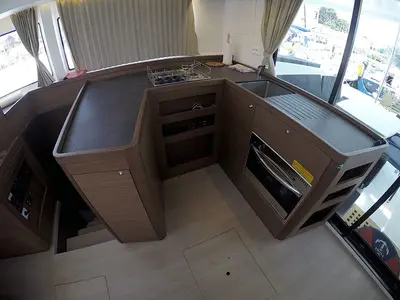 Galley of Abba, a Lagoon 42 catamaran at Grad Šibenik, Croatia