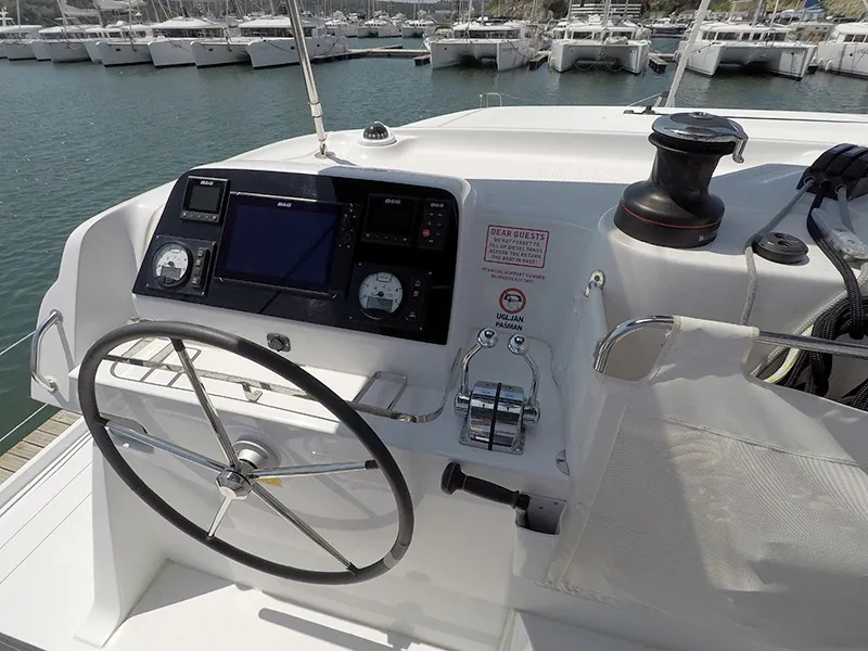 Abba, a Lagoon 42 catamaran at Grad Šibenik, Croatia