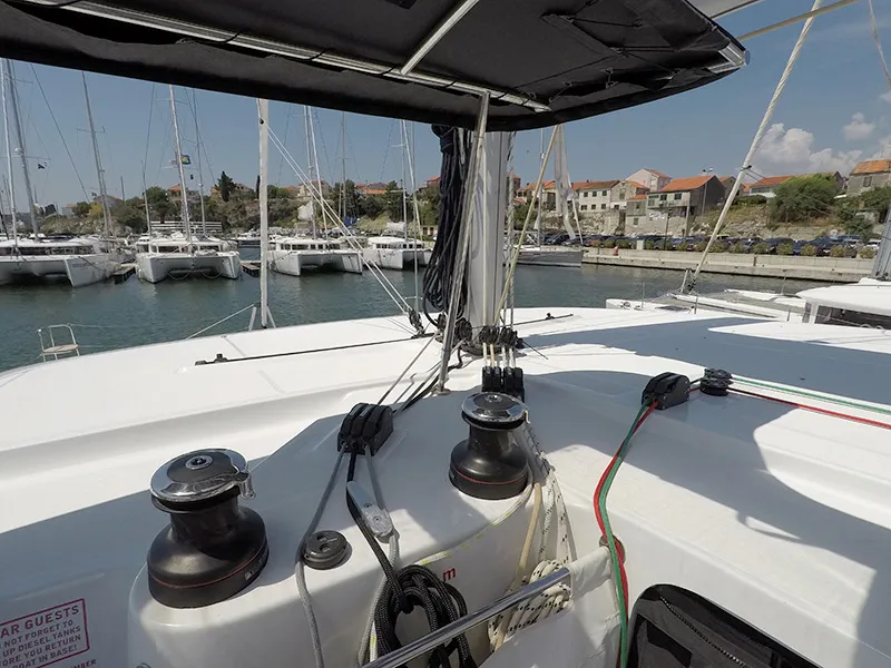 Abba, a Lagoon 42 catamaran at Grad Šibenik, Croatia