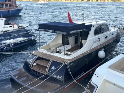 Exterior view of Classic, a Gulet Motoryacht motorboat at Kadıköy, Turkey