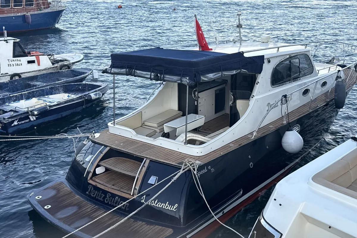 Exterior view of Classic, a Gulet Motoryacht motorboat at Kadıköy, Turkey