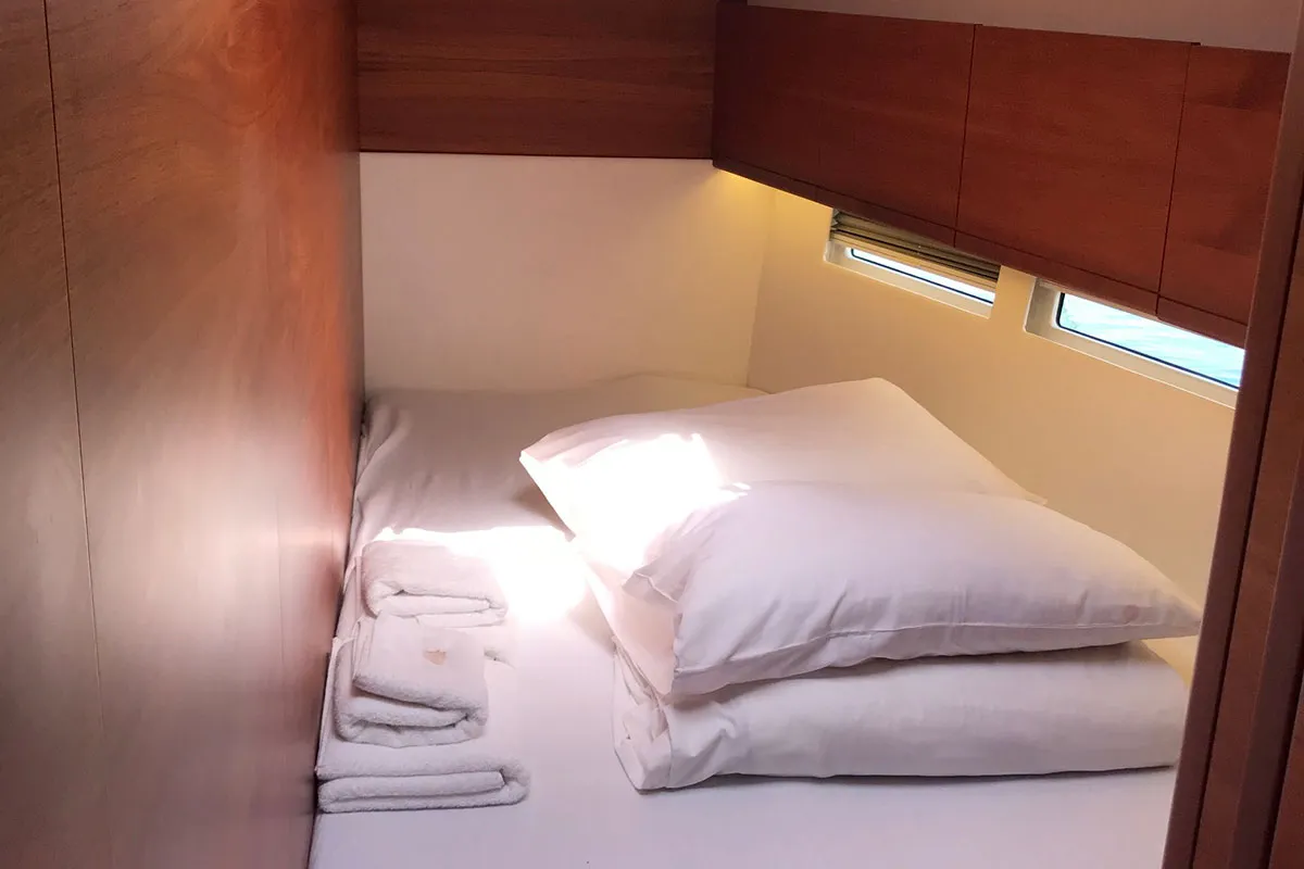 Cabin on Lia of Sweden, a More 55 sailboat at Grad Kaštela, Croatia
