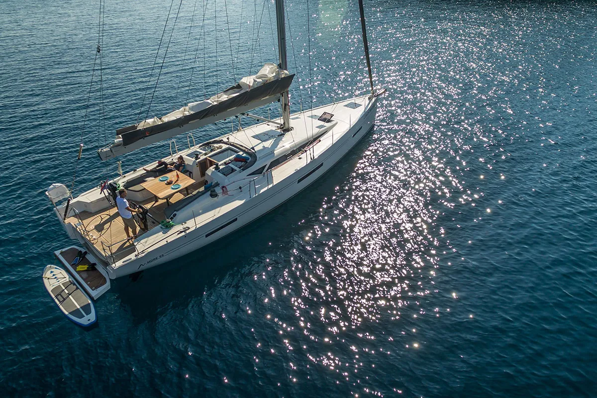 Lia of Sweden, a More 55 sailboat at Grad Kaštela, Croatia