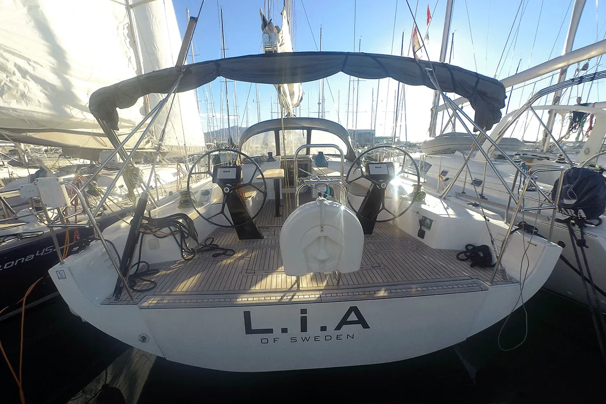 Lia of Sweden, a More 55 sailboat at Grad Kaštela, Croatia
