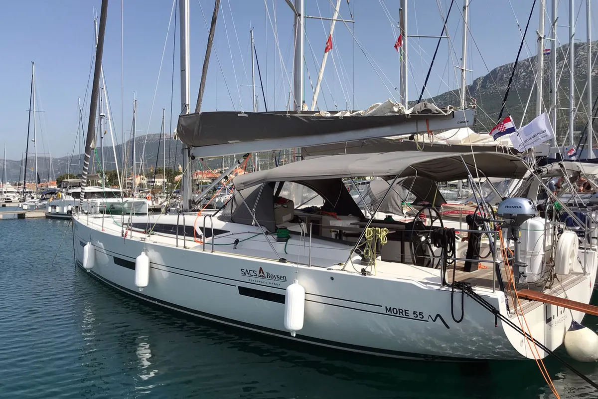 Lia of Sweden, a More 55 sailboat at Grad Kaštela, Croatia