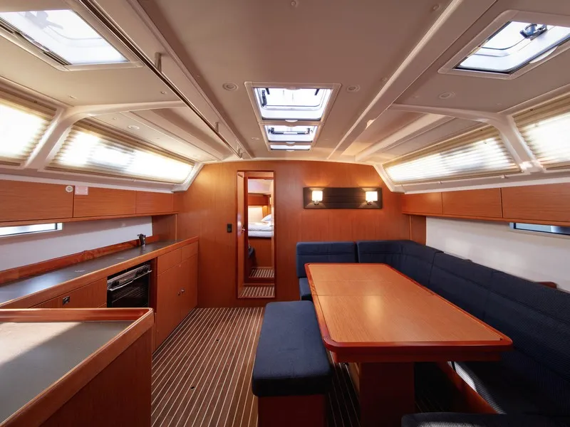Salon of Solarić, a Bavaria Cruiser 46 sailboat at Split, Croatia