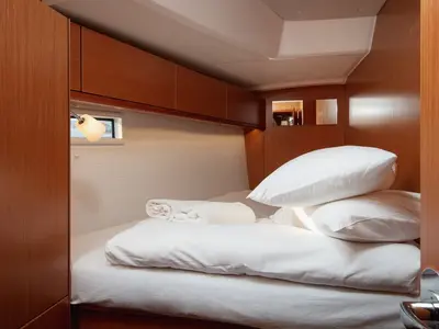Cabin on Solarić, a Bavaria Cruiser 46 sailboat at Split, Croatia
