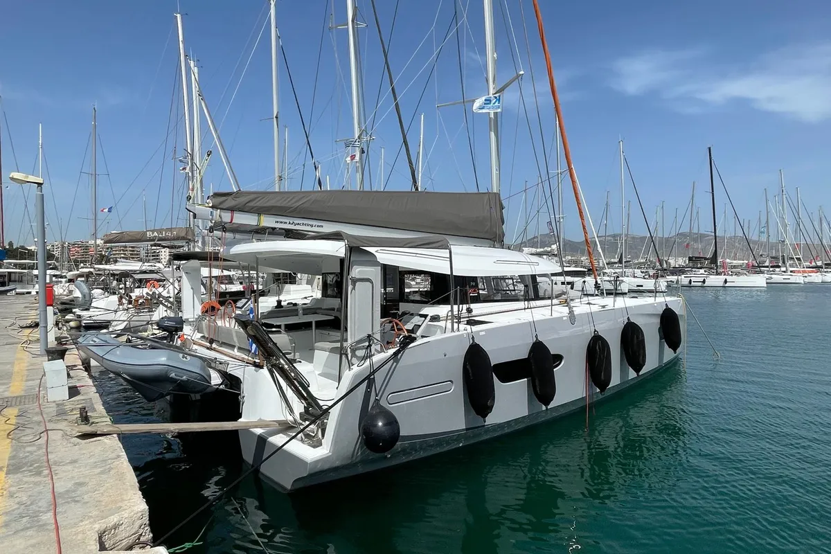 Nicolas, a Excess 14 catamaran at Municipal Unit of Lefkada, Greece