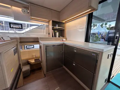 Galley of Ocean Pearl, a Lagoon 51 catamaran at Split, Croatia