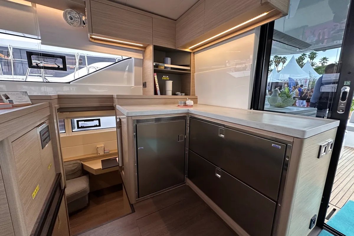 Galley of Ocean Pearl, a Lagoon 51 catamaran at Split, Croatia