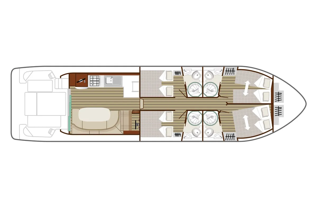Cruiser Premium+ 8/10 Pers., a Nicols Octo Fly C motorboat at Glénac