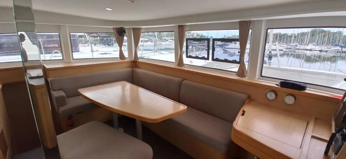 Salon of Taina, a Lagoon 42 catamaran at Pointe-à-Pitre, France