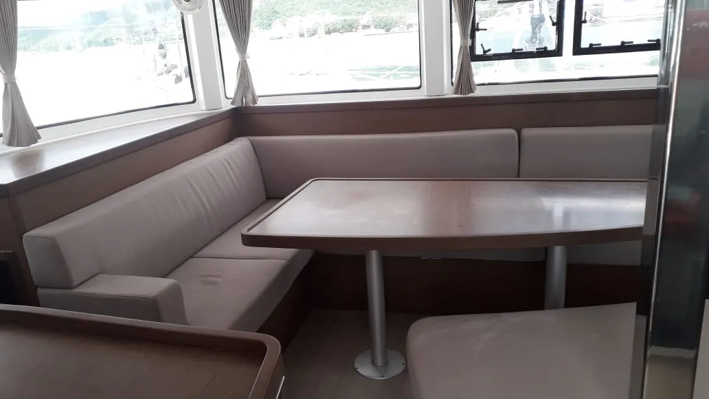 Salon of Taina, a Lagoon 42 catamaran at Pointe-à-Pitre, France