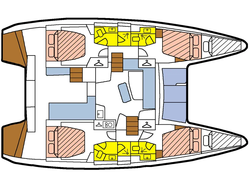Deck of Taina, a Lagoon 42 catamaran at Pointe-à-Pitre, France
