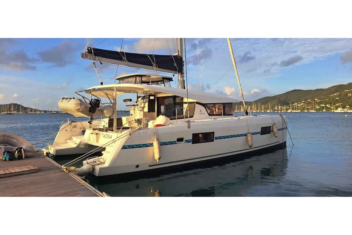 Salon of Taina, a Lagoon 42 catamaran at Pointe-à-Pitre, France
