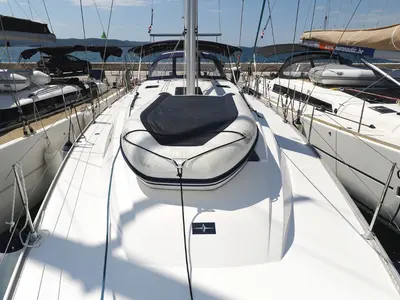 Cockpit of Florida, a Bavaria Cruiser 46 sailboat at Biograd na Moru, Croatia