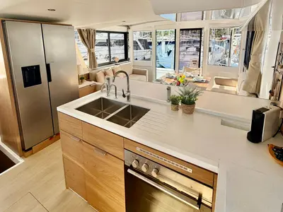 Galley of Friendship, a Bali 4.6 catamaran at Primošten, Croatia