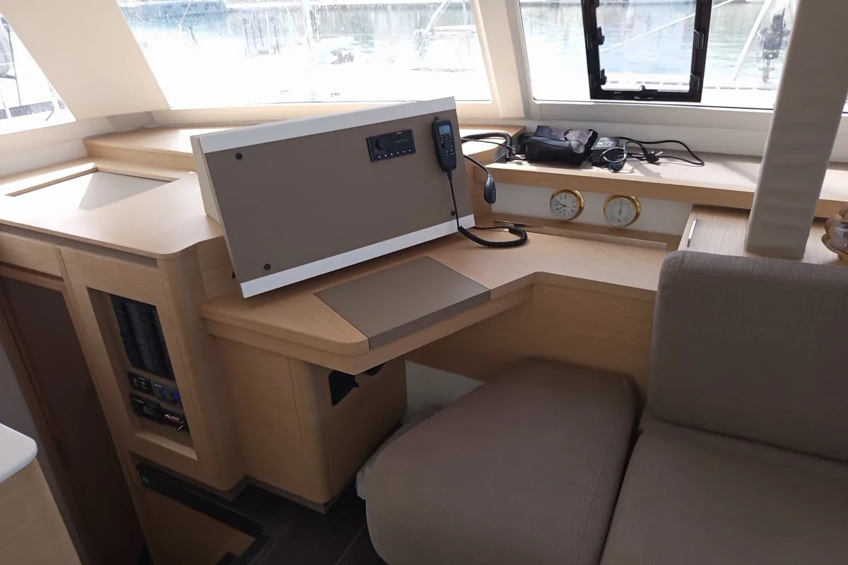 Salon of Ioanna, a Fountaine Pajot Astréa 42 catamaran at Municipal Unit of Lefkada, Greece