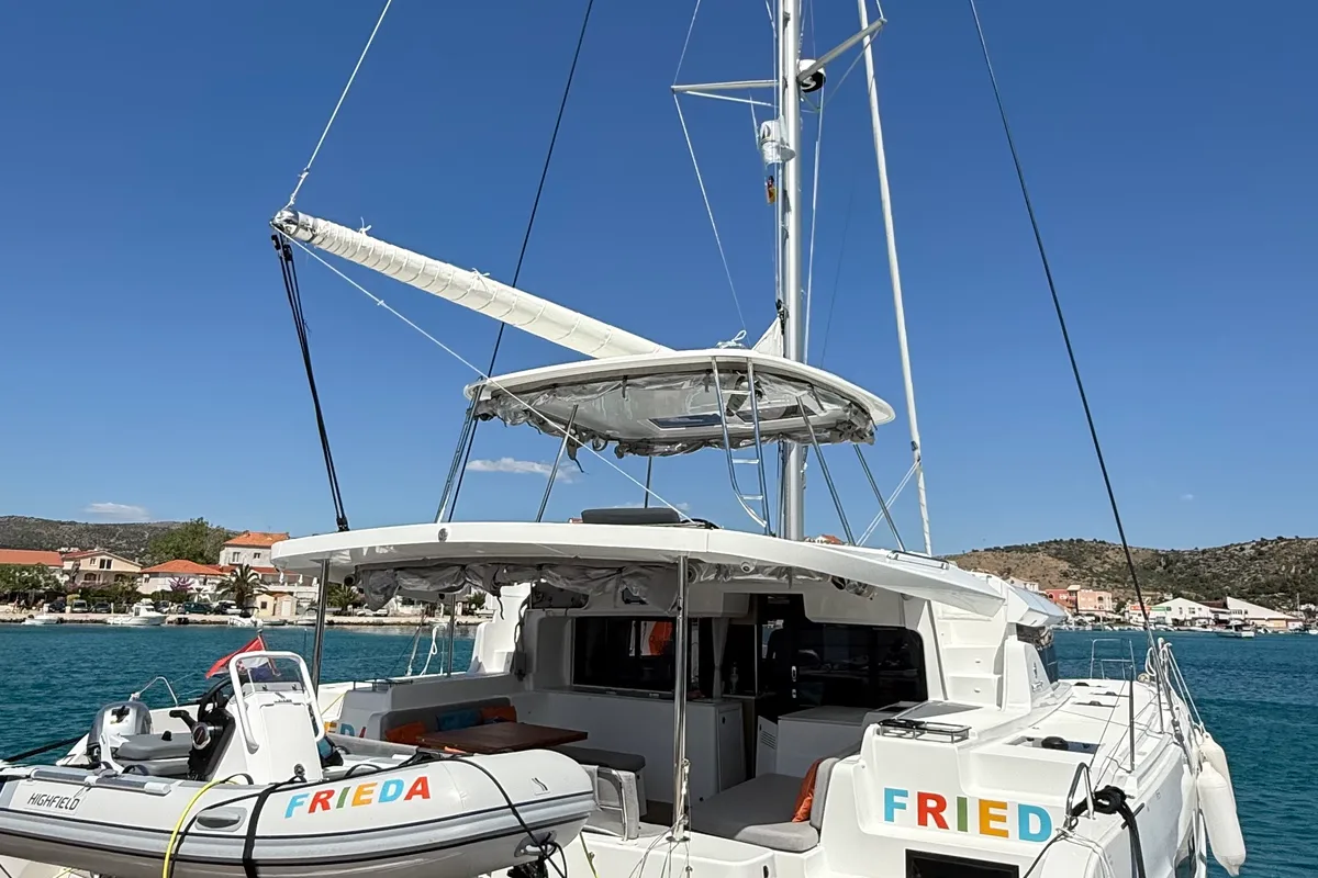 Frieda, a Lagoon 46 catamaran at Općina Rogoznica, Croatia
