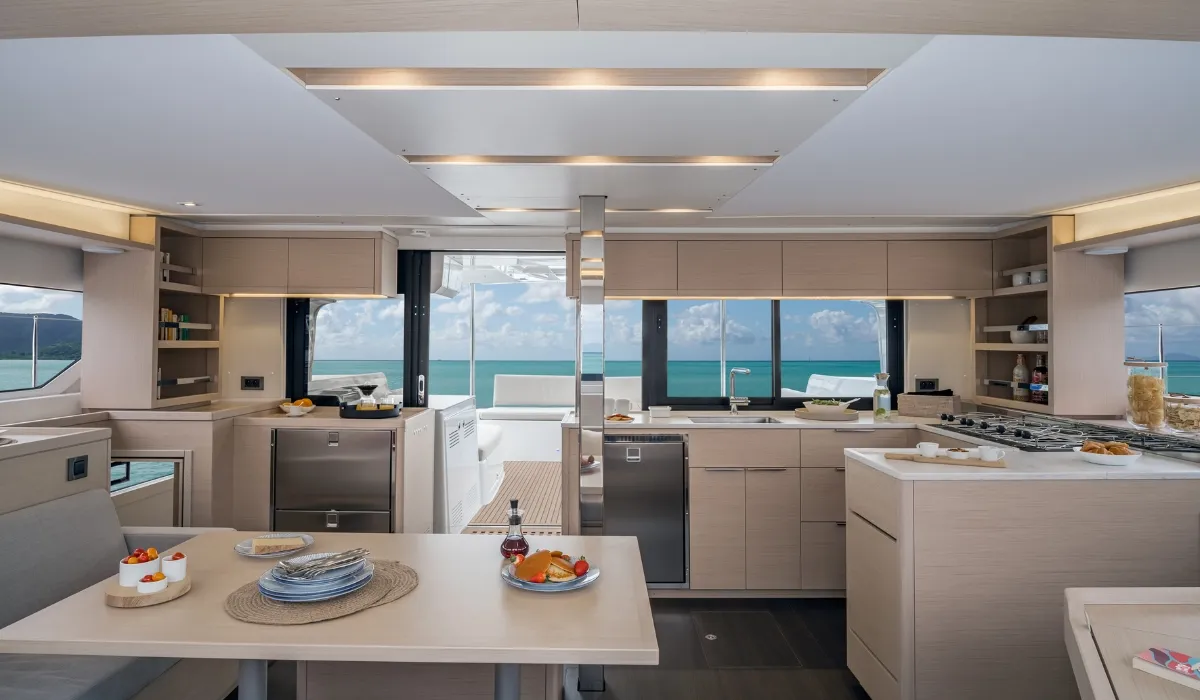 Galley of Frieda, a Lagoon 46 catamaran at Rogoznica, Croatia