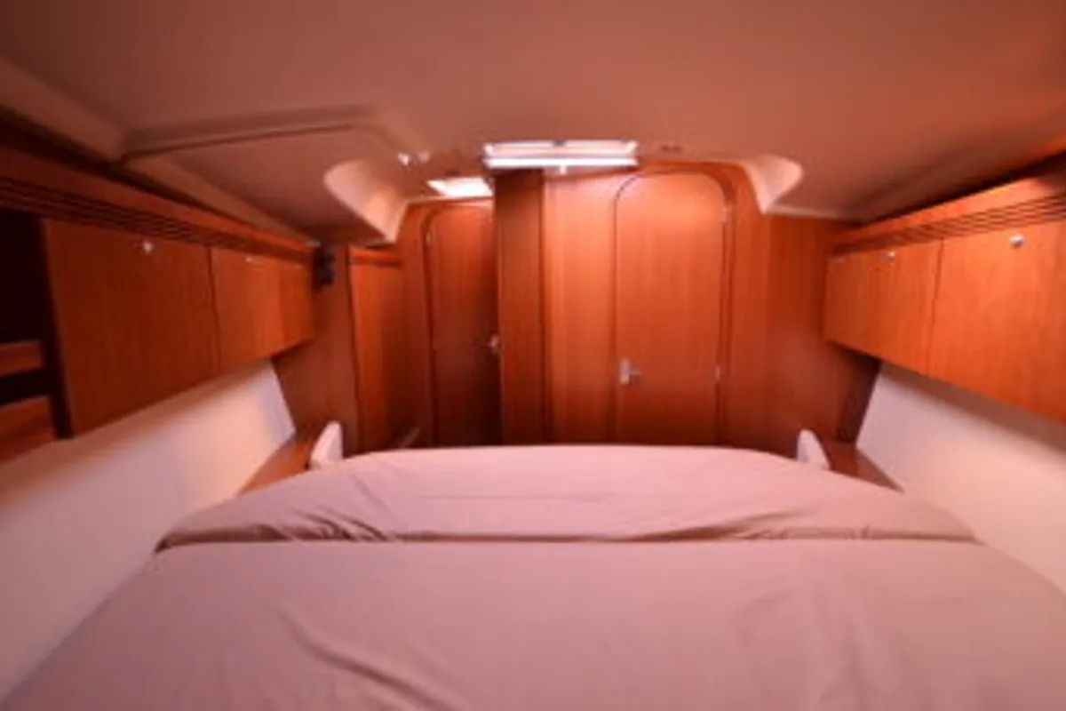 Cabin on Leitmotiv II, a Dufour 44 - 3 cab.* sailboat at Toulon, France