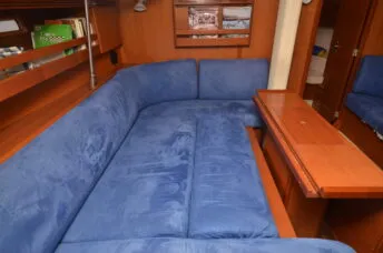 Salon of Leitmotiv II, a Dufour 44 - 3 cab.* sailboat at Toulon, France