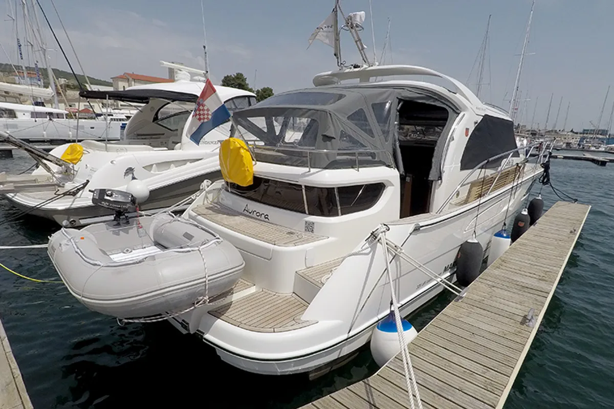 Aurora, a Marex 320 ACC motor yacht at Grad Šibenik, Croatia