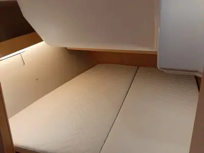 Cabin on Fiodena, a Dufour 430 sailboat at Palermo, Italy